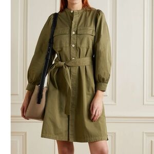 ALEX MILL Cairo belted cotton mini dress